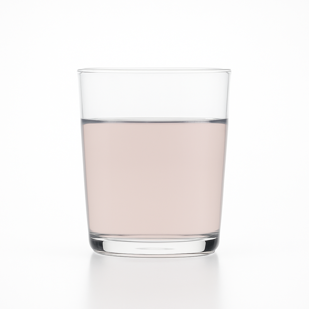Antes: agua con cloro e impurezas