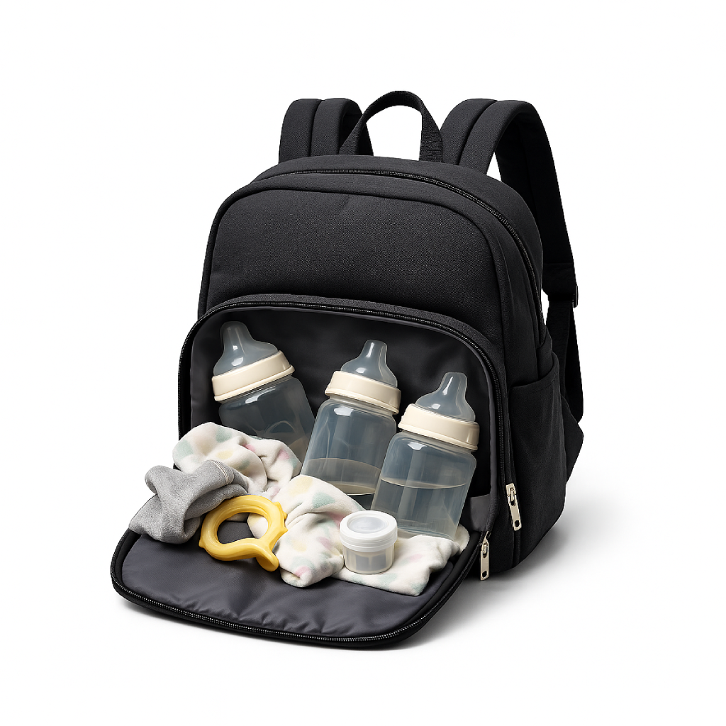 Antes: mochila común desordenada